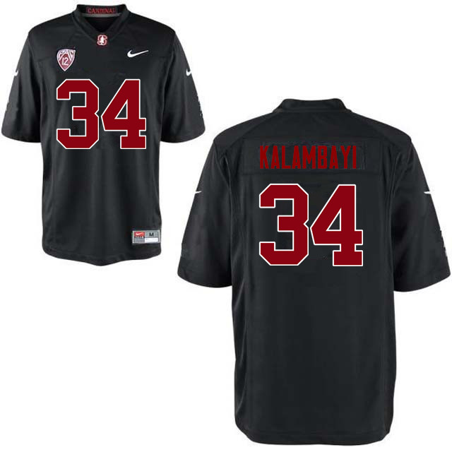 Men Stanford Cardinal #34 Peter Kalambayi College Football Jerseys Sale-Black - Click Image to Close